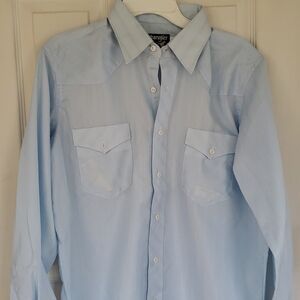 Wrangler Western shirt size 16x34 blue new